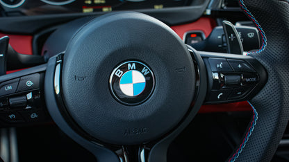 BMW F-Series Leather Steering Wheel Black Details
