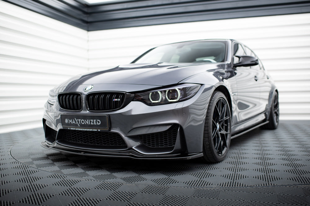 Front splitter / Läpp BMW F80 M3 (Blank Svart) - Kafi Racing