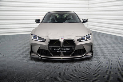 Front Splitter V.4 CSL "Look" BMW M4 G82, G83 (Blank Svart) - Kafi Racing