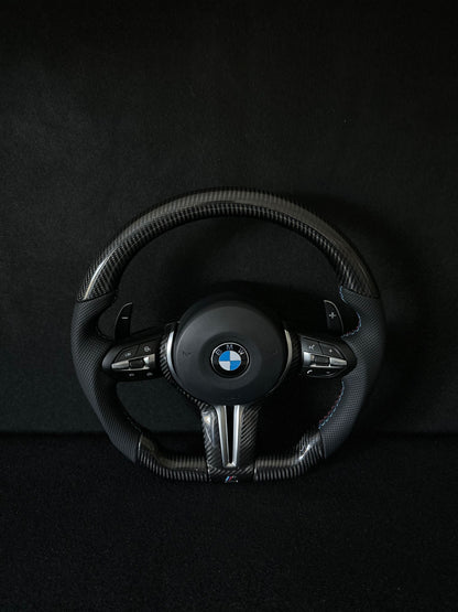 BMW F-Series Carbon/Leather Steering Wheel, M sport stitching