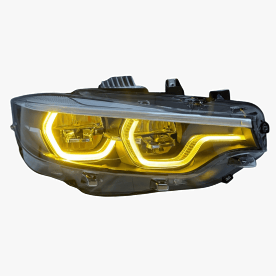 BMW Ikon LED Headlights V2 – White & Yellow DRL Switchable (4 SERIES,M3,M4)