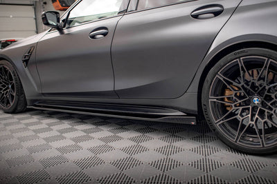 Side Skirts / Sidokjolar V.2 BMW M3 G80, G81 (Blank Svarta) - Kafi Racing