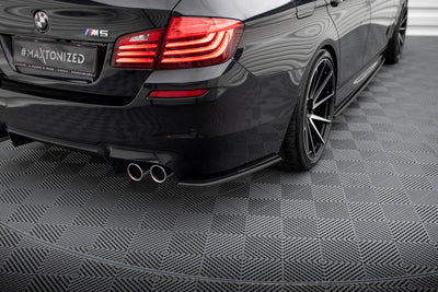 Bakre Sido Splitters / Sidoextensions BMW F10 M5 (Blank Svarta)