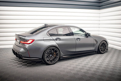Side Skirts / Sidokjolar Street Pro BMW M3 G80, G81 (Blank Svarta) - Kafi Racing