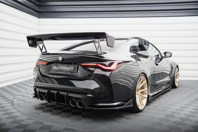 Bakre Sido Splitters / Sidoextensions V.4 BMW M4 G82 (Blank Svarta)