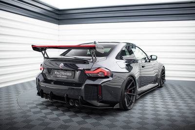 Bakre Sido Splitters V.2 Street Pro BMW M2 G87 (Blank Svarta) - Kafi Racing
