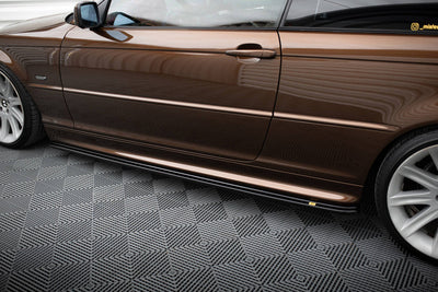 Side Skirts / Sidokjolar BMW E46 Coupe 3-Serie (Blank Svarta) - Kafi Racing