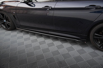 Side Skirts / Sidokjolar V.3 BMW F32, F33, F36 4-Serie (Blank Svarta)