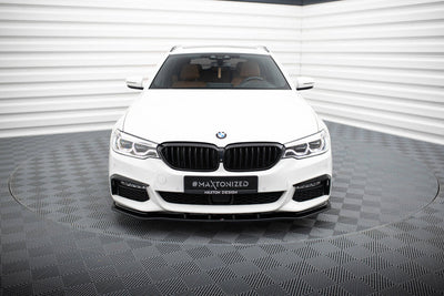 Front Splitter / Läpp V.1 BMW G30, G31 5-Serie (Blank Svart) Pre-LCI - Kafi Racing