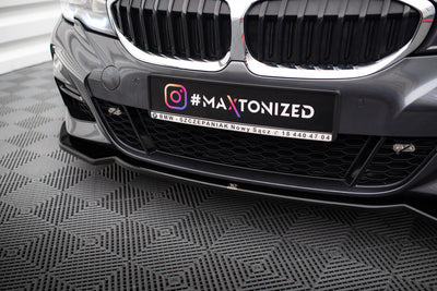 Fram Läpp / Splitter V.2 BMW G20, G21 3-Serie M-Sport (Blank Svart) - Kafi Racing