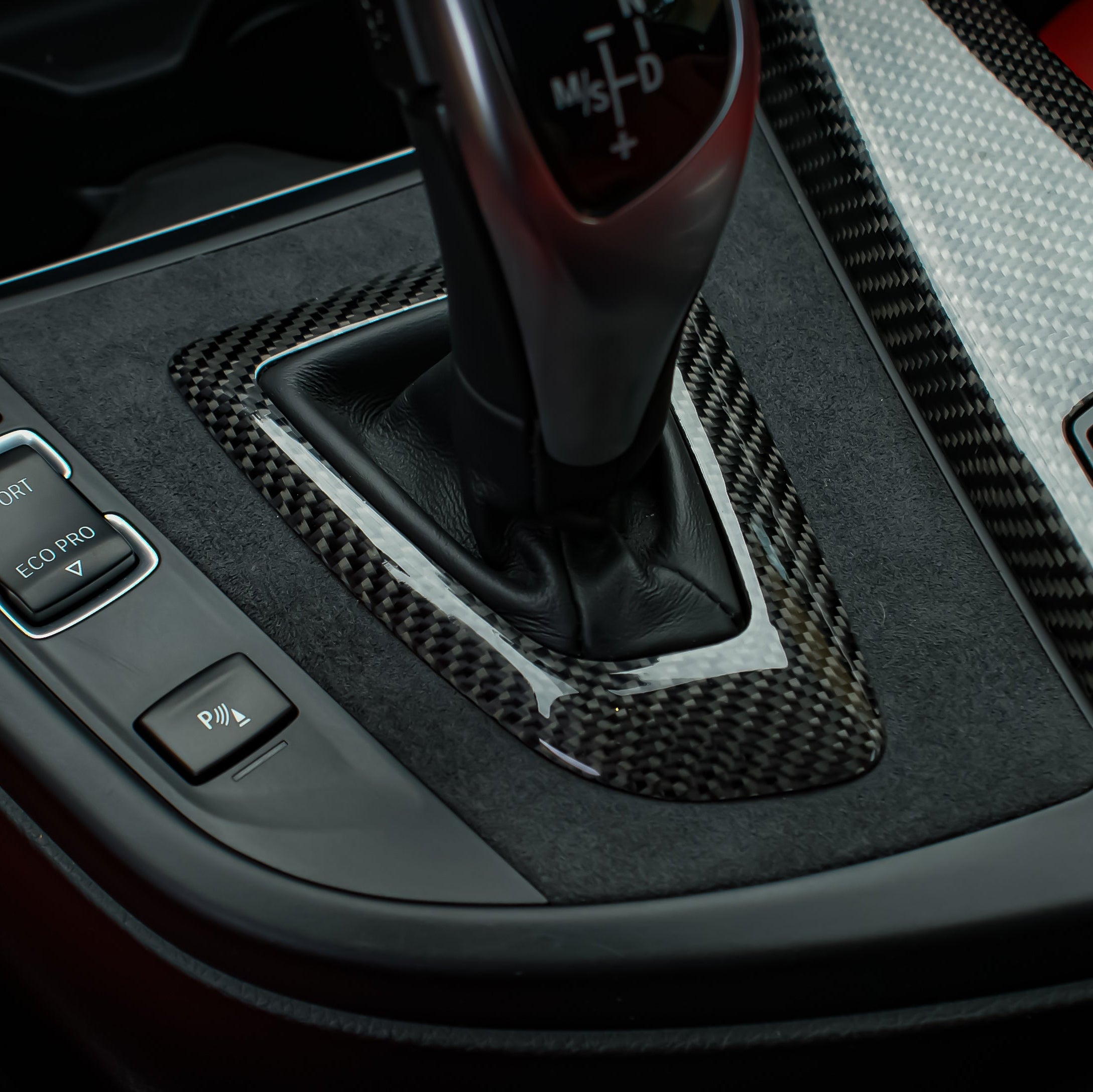 BMW F-Series Alcantara & Carbon Fiber Console Frame