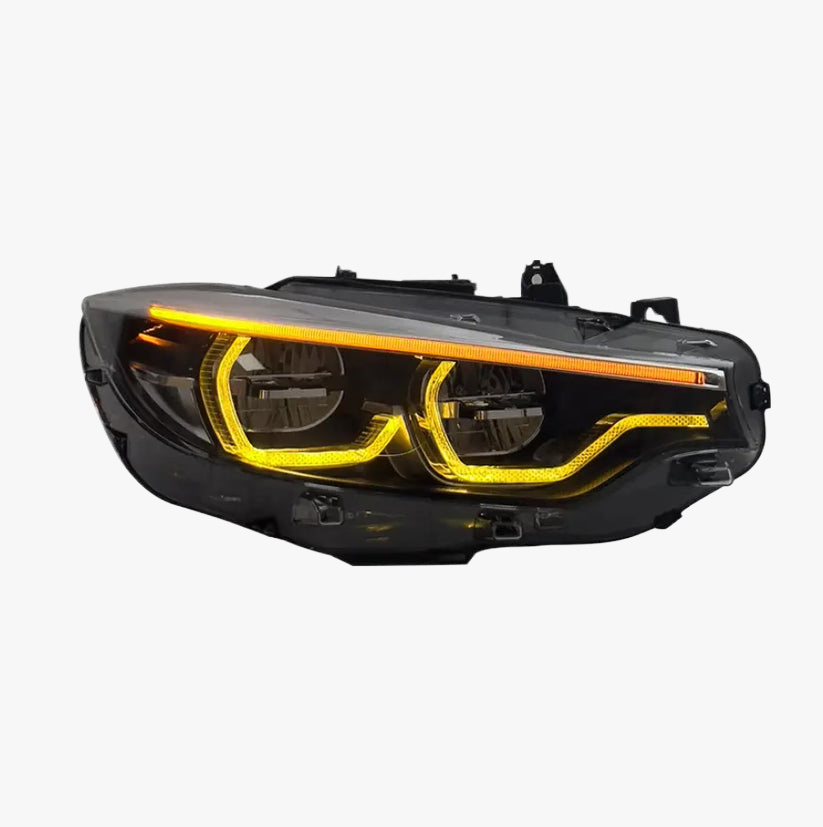 BMW Ikon LED Style Headlights – White & Yellow DRL Switchable (4 SERIES,M3,M4)