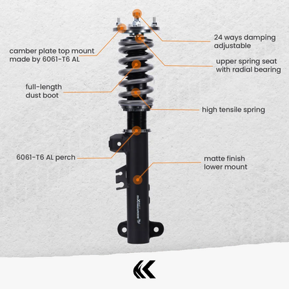 BMW E36 3-Series Coilovers - Adjustable Camber & Suspension for Street & Track