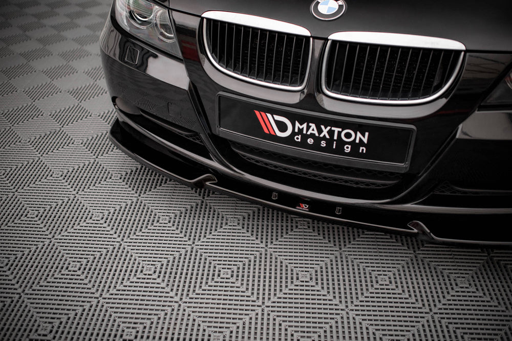 Front Splitter / Lip V.1 BMW E90 / E91  3-Series (Gloss Black)