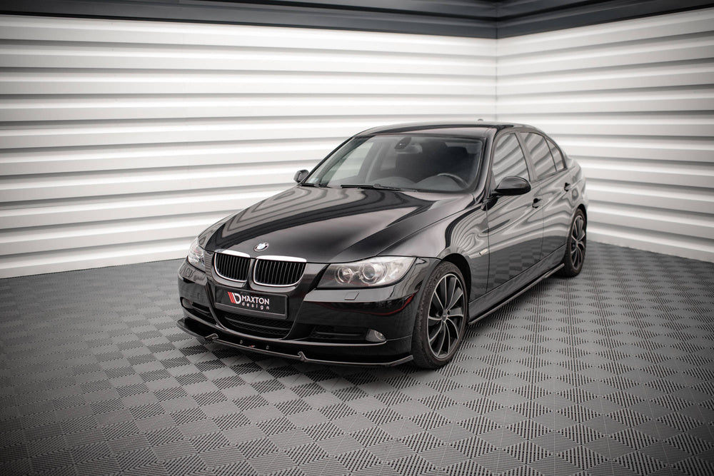 Front Splitter / Lip V.1 BMW E90 / E91  3-Series (Gloss Black)