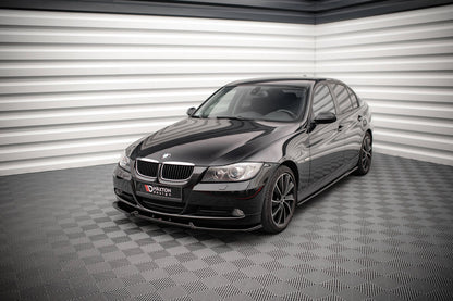 Front Splitter / Lip V.1 BMW E90 / E91  3-Series (Gloss Black)