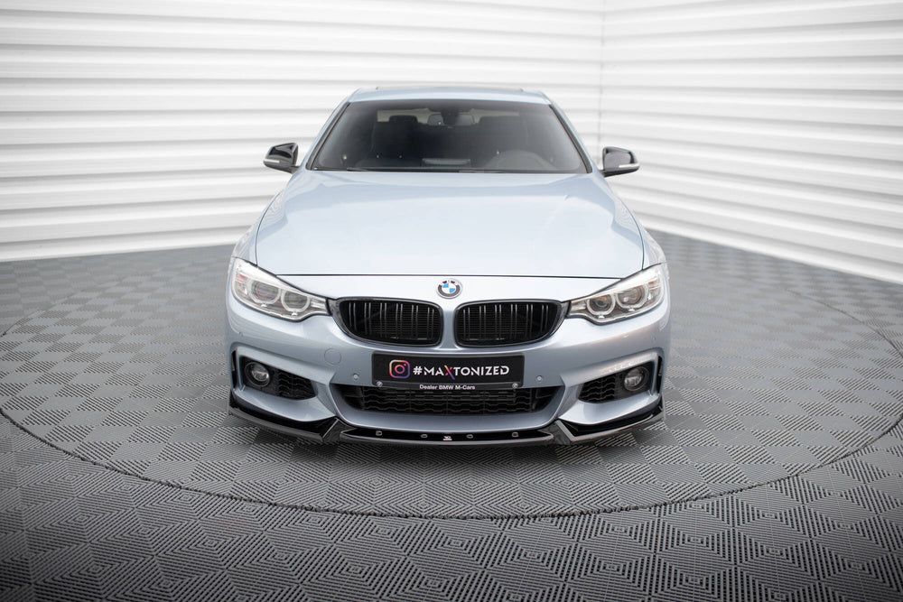 Front Splitter / Lip V.4 BMW F32 / F33 / F36 4-Series (Gloss Black)