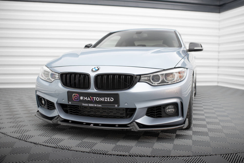 Front Splitter / Lip V.4 BMW F32 / F33 / F36 4-Series (Gloss Black)