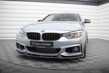 Front Splitter / Lip V.4 BMW F32 / F33 / F36 4-Series (Gloss Black)