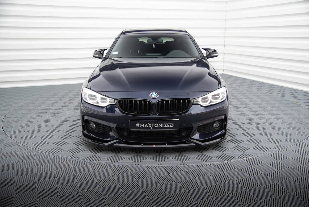 Front Splitter / Lip V.5 BMW F32/F33/F36 4-Series (Gloss Black)