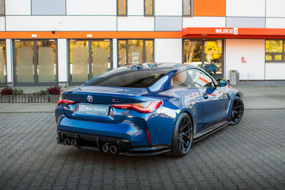 Bakre Sido Splitters / Sidoextensions V.2 BMW M4 G82, G83 (Blank Svarta)
